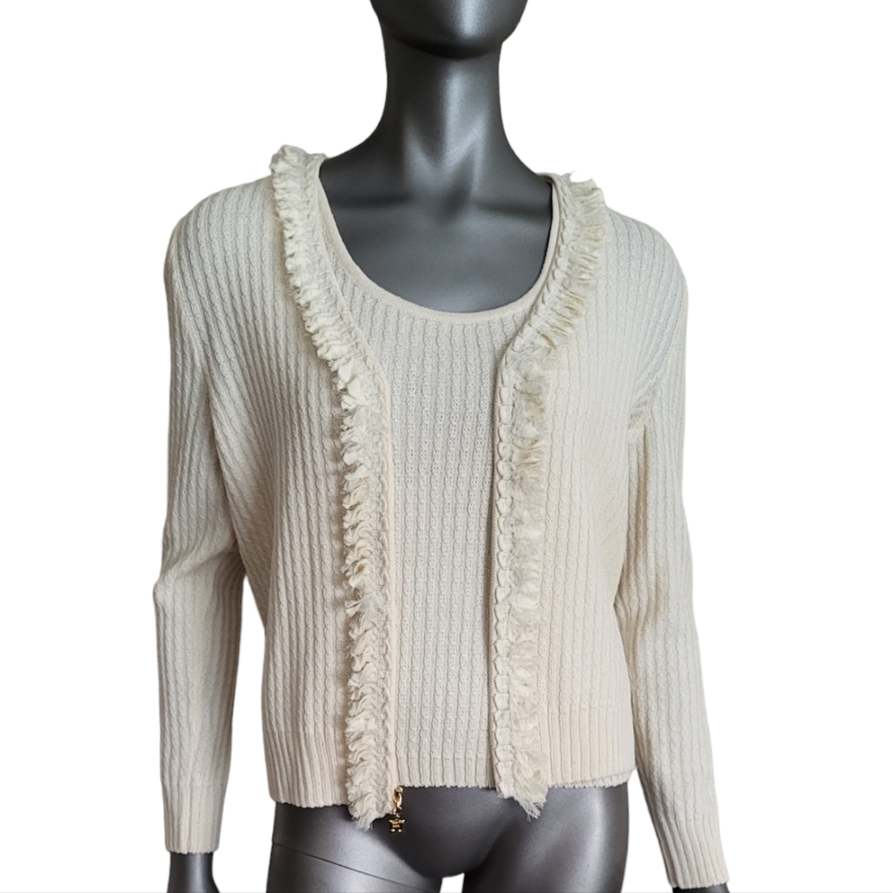242. St. John by Marie Gray 2 piece wool blend vest and cardigan - Sizes S&M